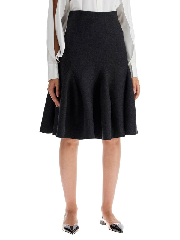 Wool Blend Flare Skirt