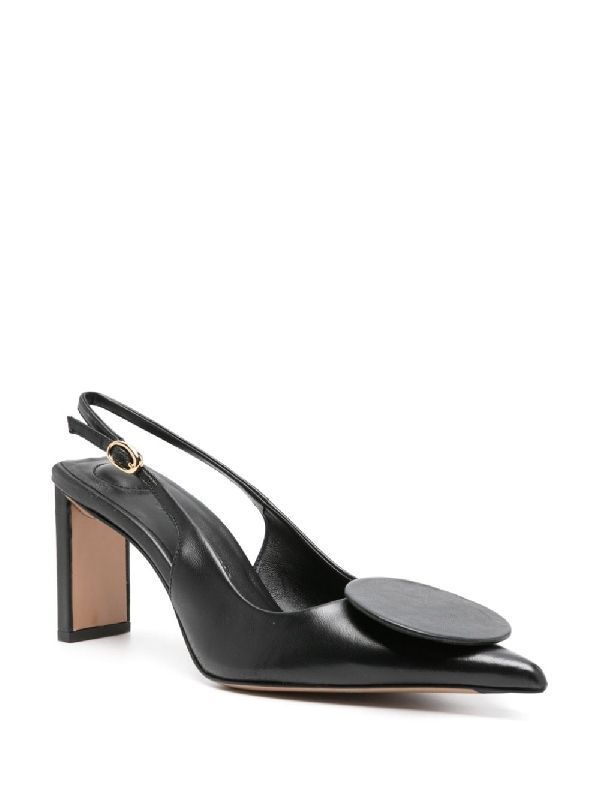 Circle Square
  Leather Slingback Heel
