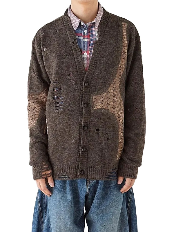 KHOKI Needle punched lace cardigan