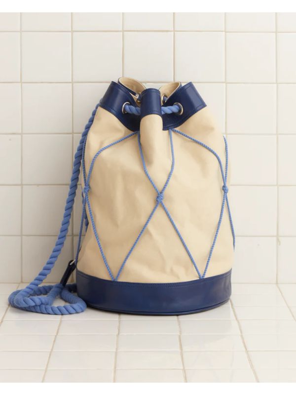 Net Canvas Bucket Backpack