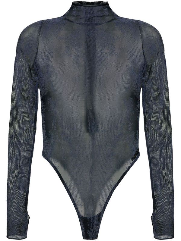 High Neck Mesh Bodysuit