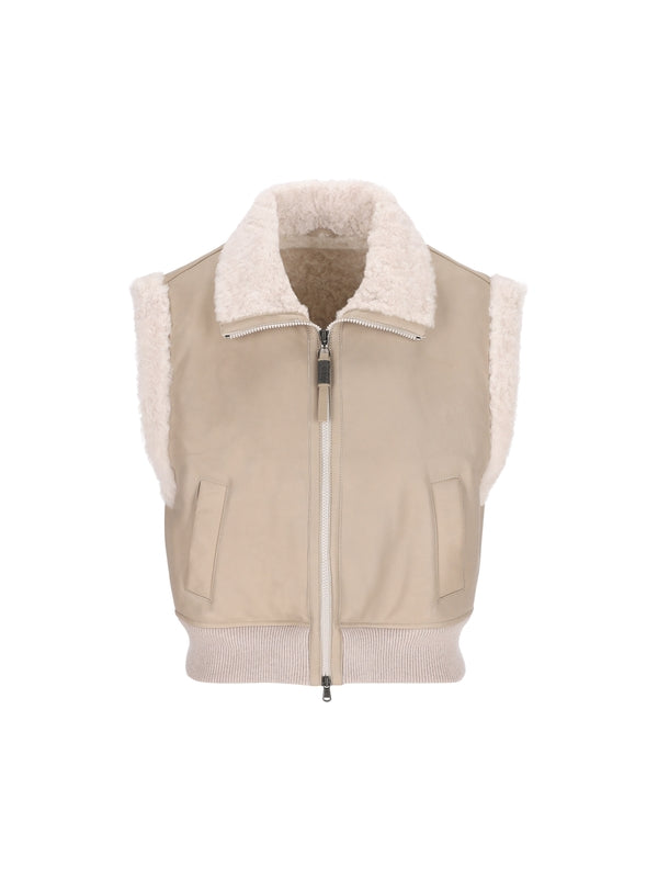 Shearling Vest Jacket - Jente