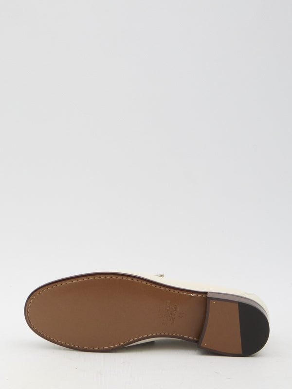 V Logo Calfskin Loafers