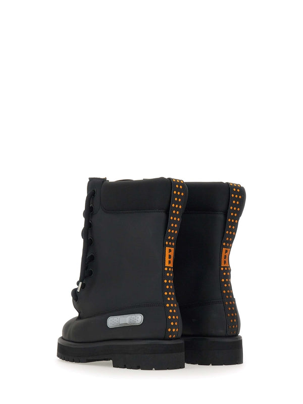 Strada High Top Lace Up Leather Boots