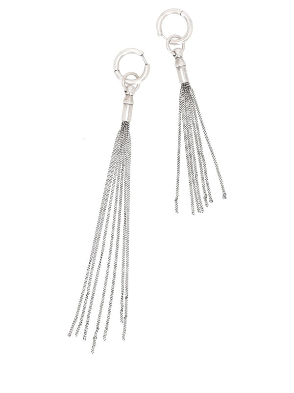 Rauna Chain Tassel Silver Earrings