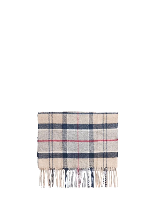 Barbour Beige Checked Wool Mufflers