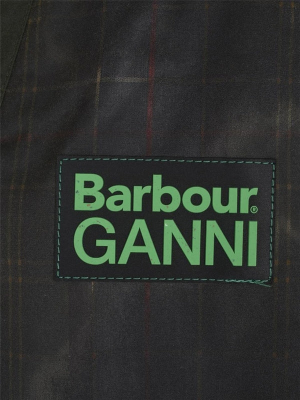 Ganni Logo Wax Cotton Parka