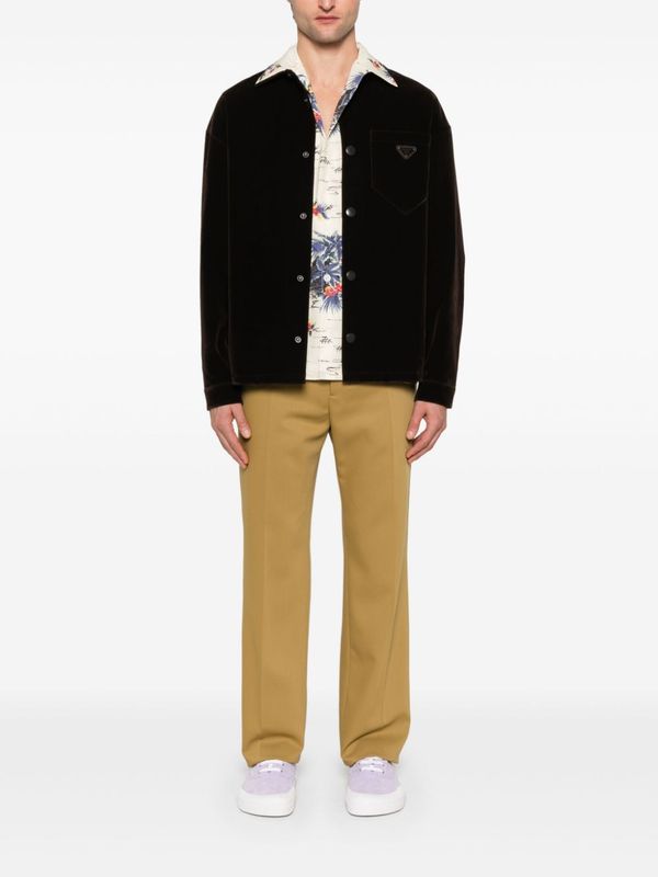 Triangle Logo Velvet Shirt