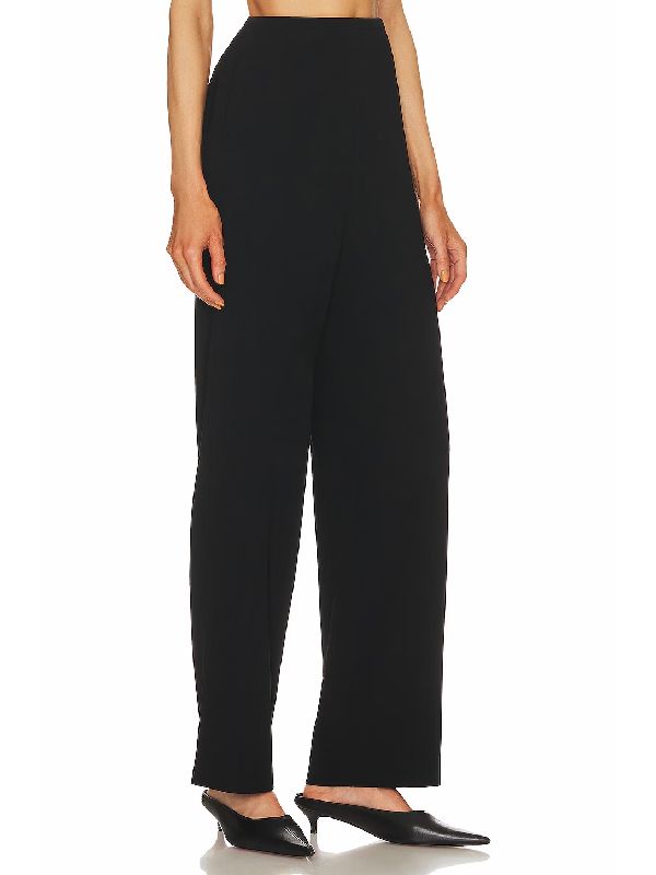 Black Easy Straight Pants