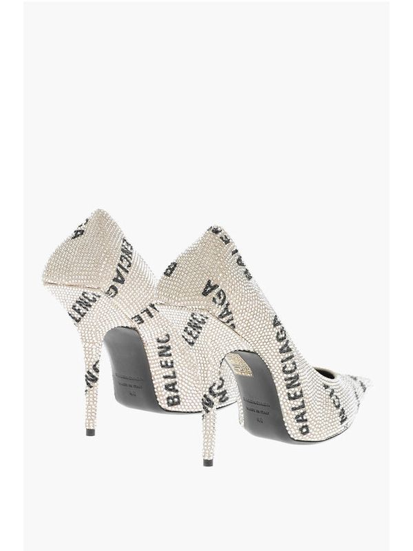 Allover Logo Rhinestone Pumps Heel