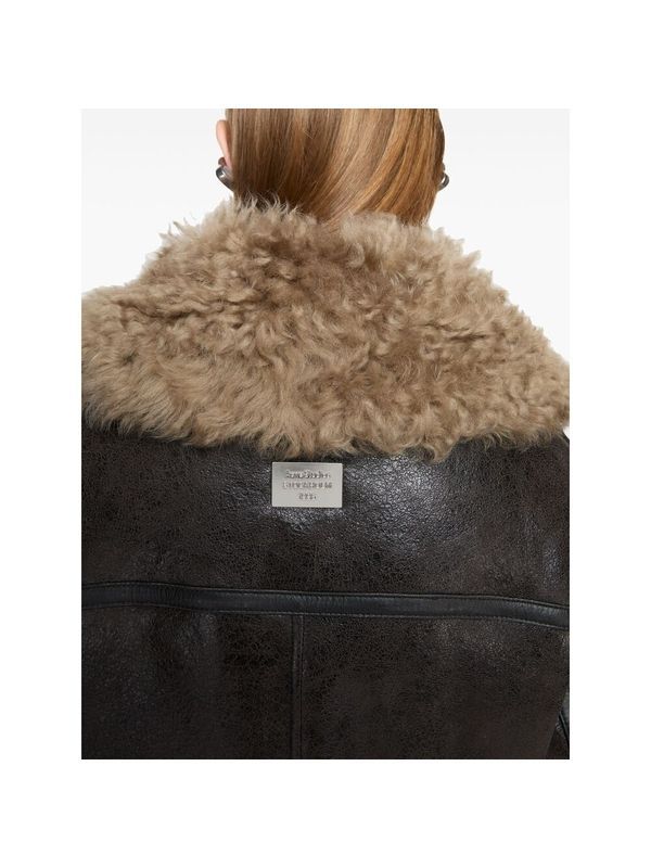 Back Logo Shearling Jacket