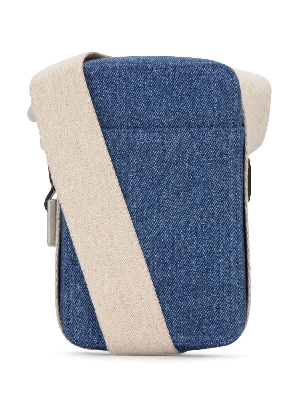 Vertical Denim Crossbody Bag