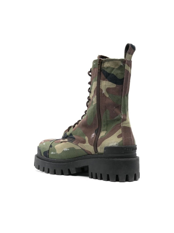 Strike Camouflage Lace-Up Boots