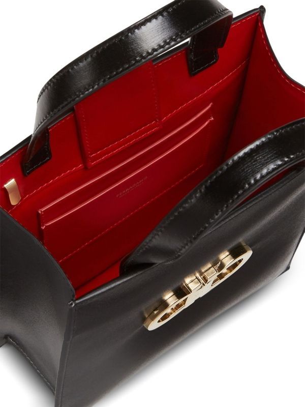 Double Gancini
  Leather Mini Tote Bag