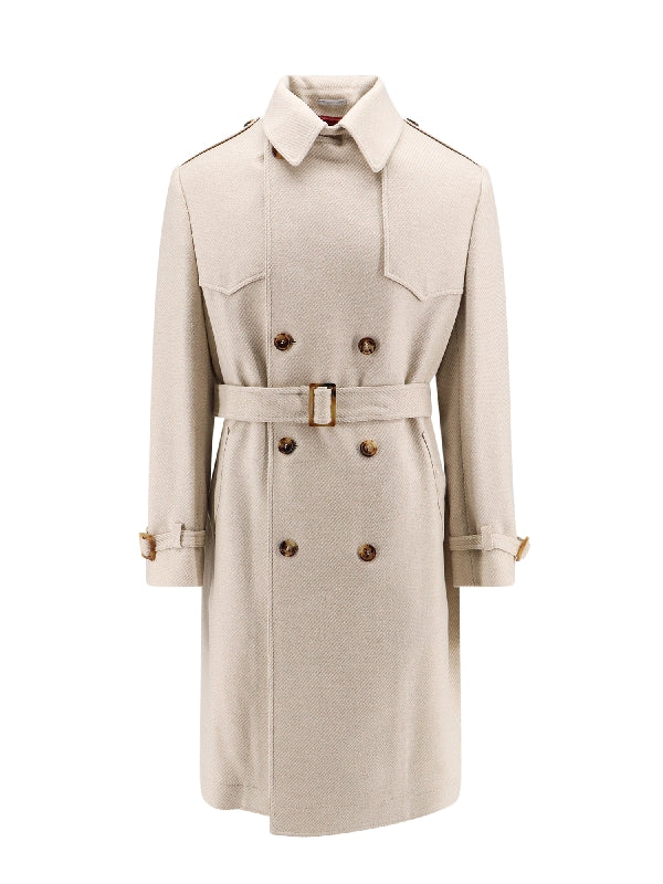 Belted Wool Blend Coat