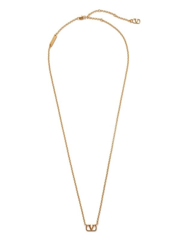 V Logo Chain Necklace