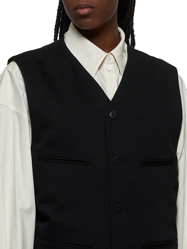 Black Cotton Vest