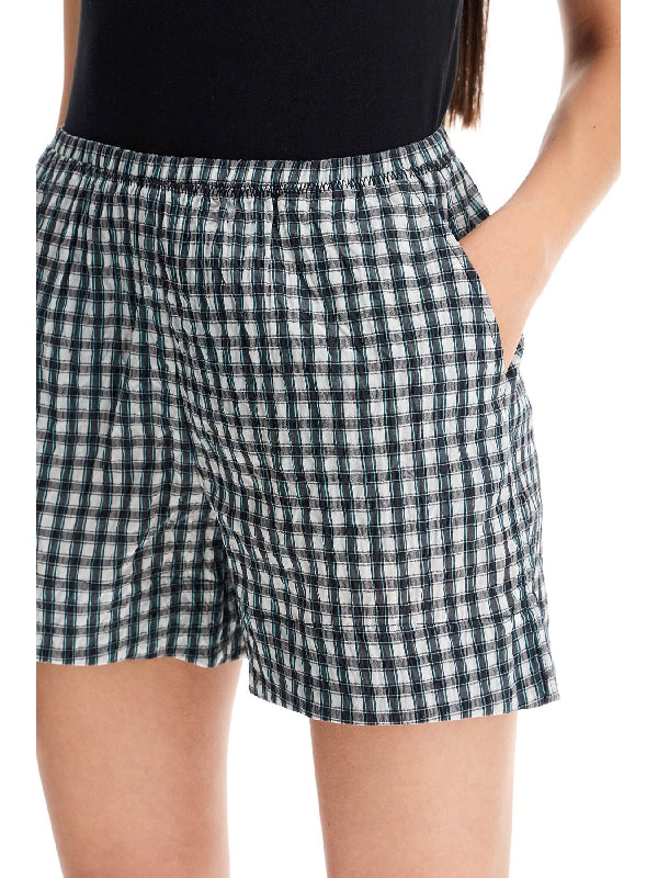 Check Pattern Banded Shorts