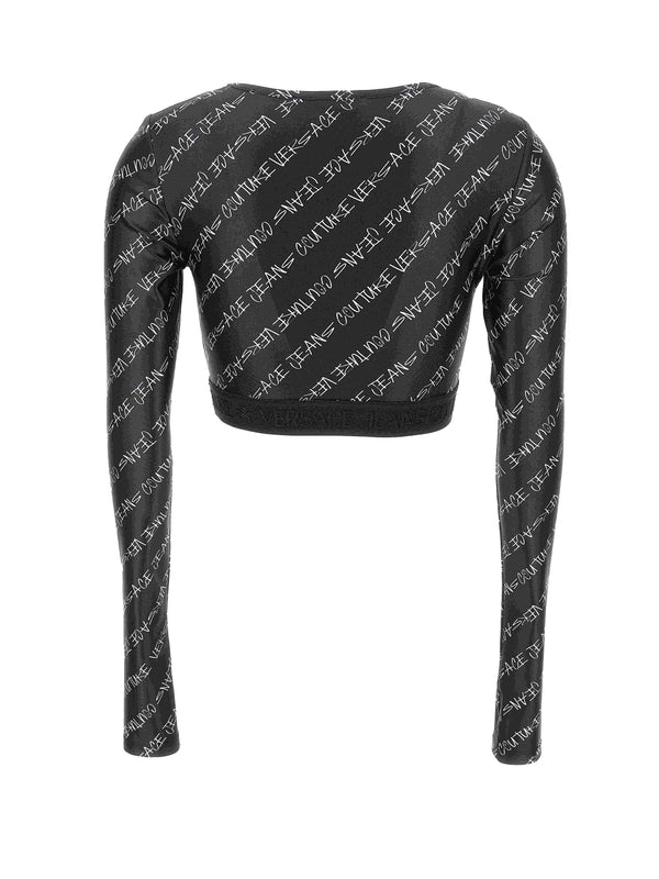 All-Over Logo Long Sleeve Top