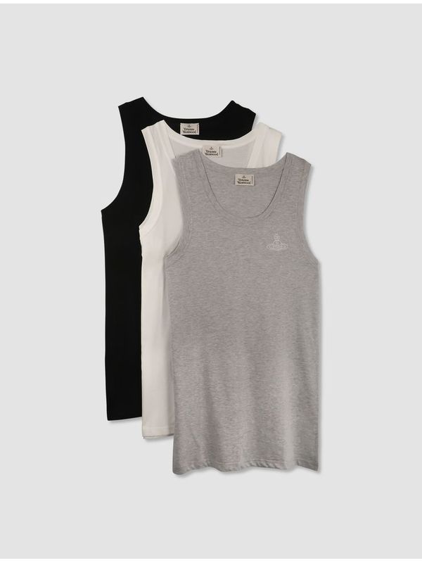 Logo Detail Sleeveless Top 3-Set