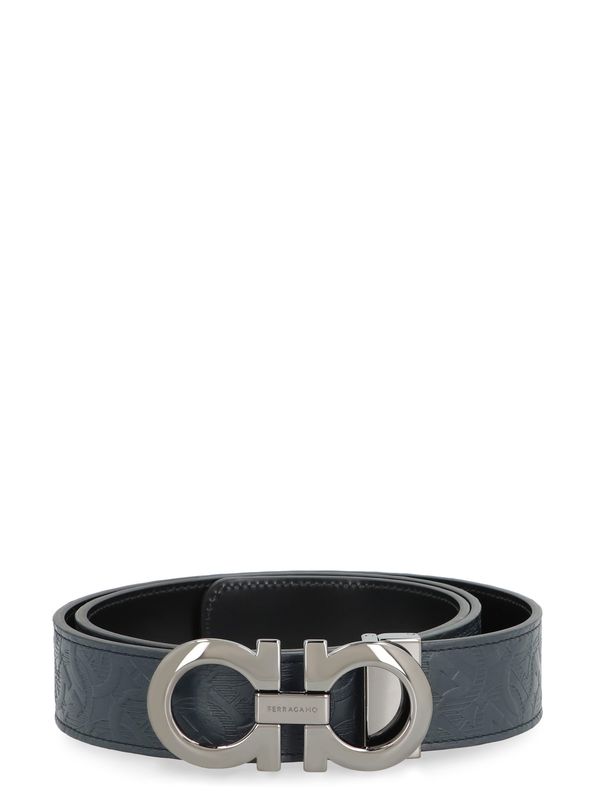 Reversible Gancini Leather Belt