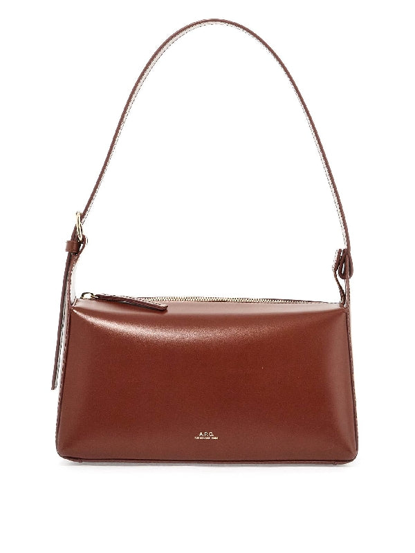 Virginie Logo Leather Shoulder Bag - Jente