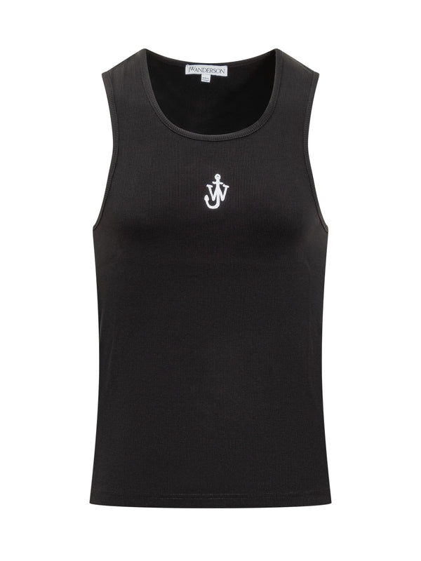 Anchor Logo Embroidery Cotton Sleeveless Top