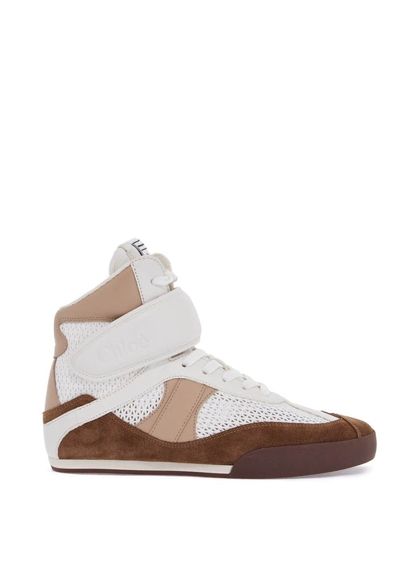 Kick Suede Panel Velcro High-Top Sneakers