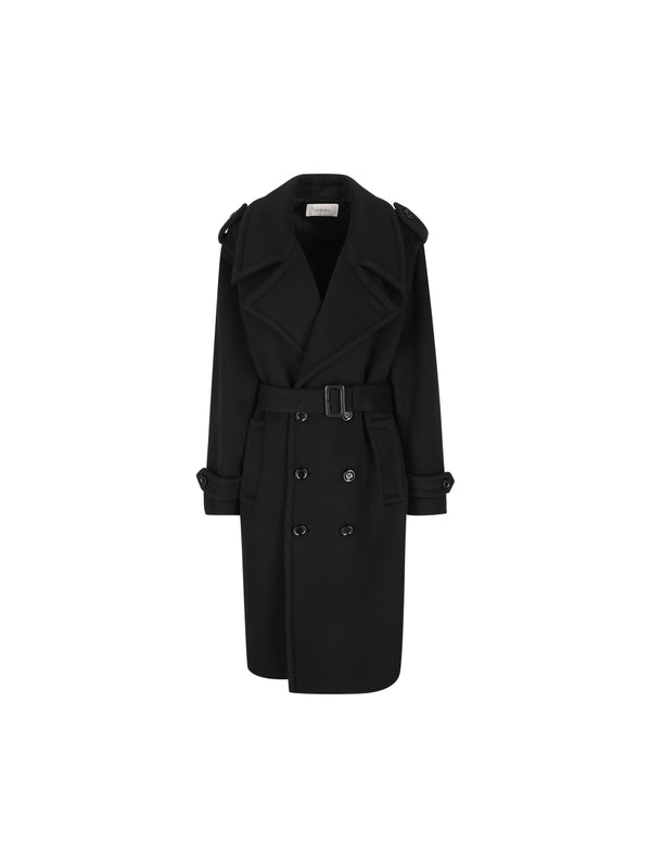 Wool Cashmere Trench Coat - Jente