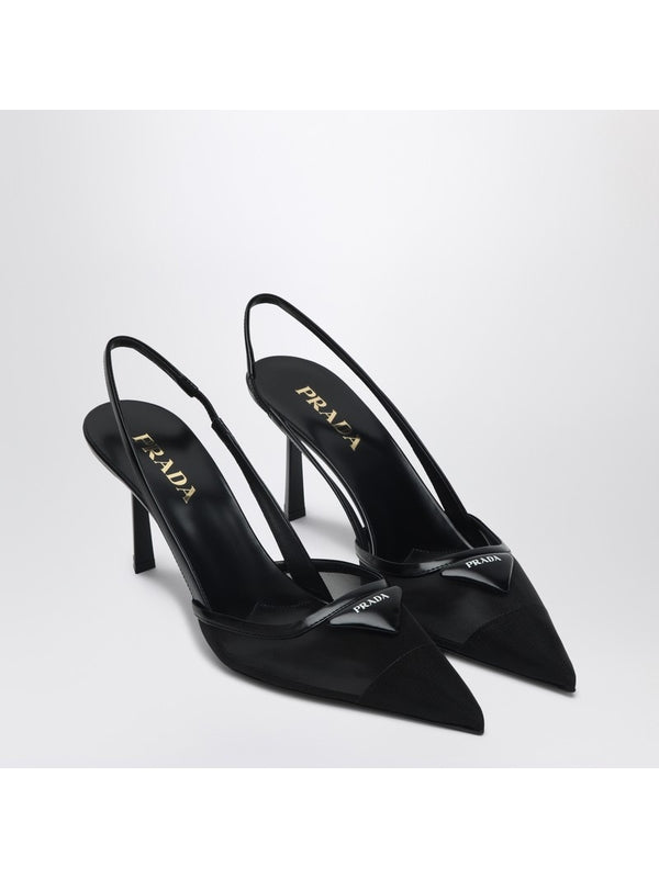 Logo Lettering Slingback Heels