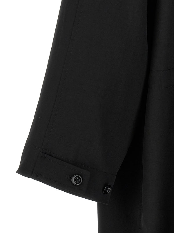 Wool Blend
  Single Trench Coat