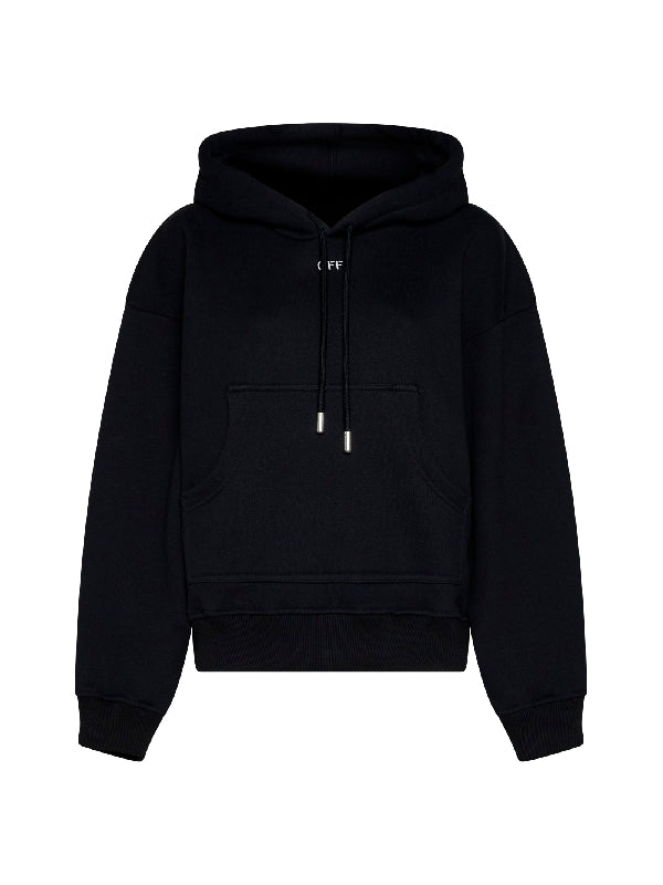 Stamp Logo Cropped Hoodie