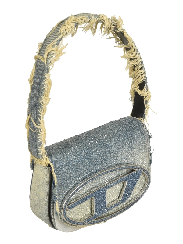 1dr Denim Crystal Shoulder Bag