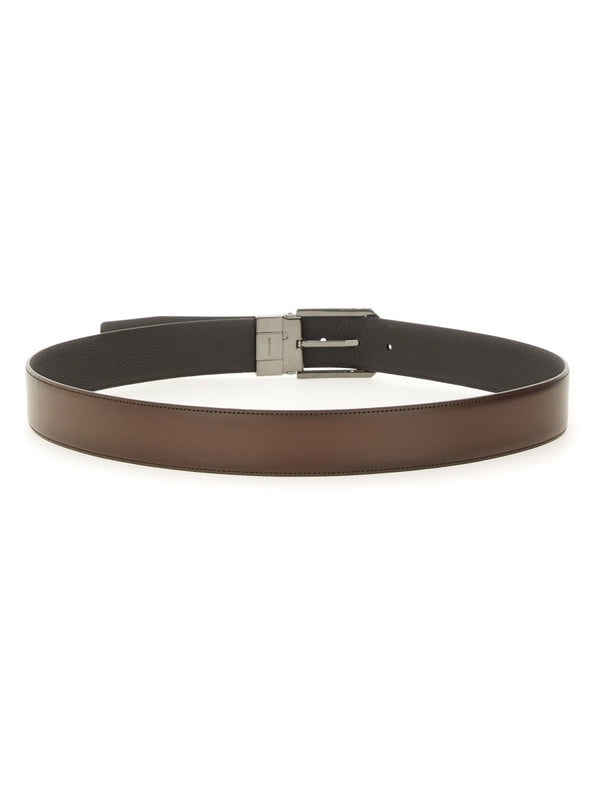 Z Zegna Brown Leather Belts