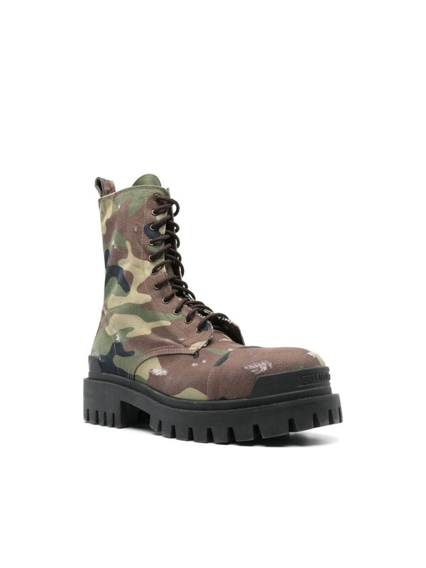 Strike Camouflage Lace-Up Boots