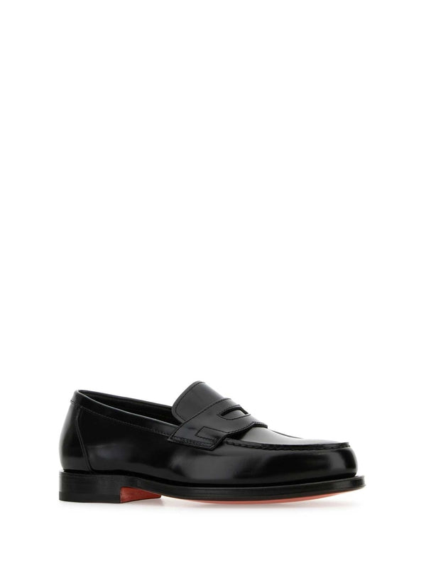 Black Leather Loafers