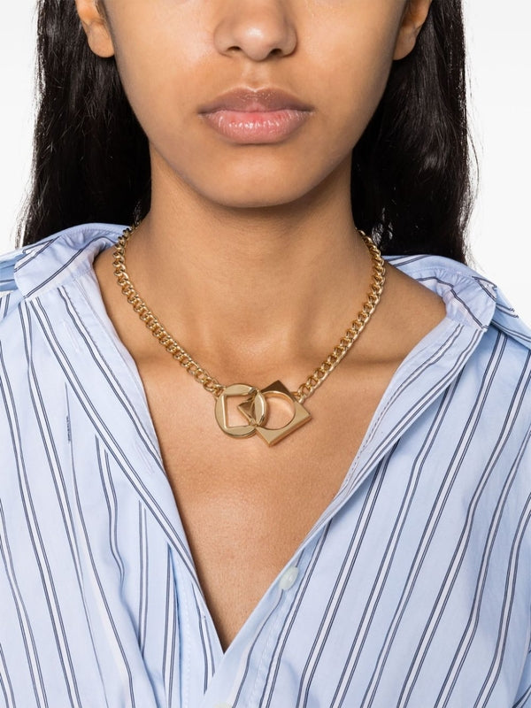 Square Round Chain Necklace