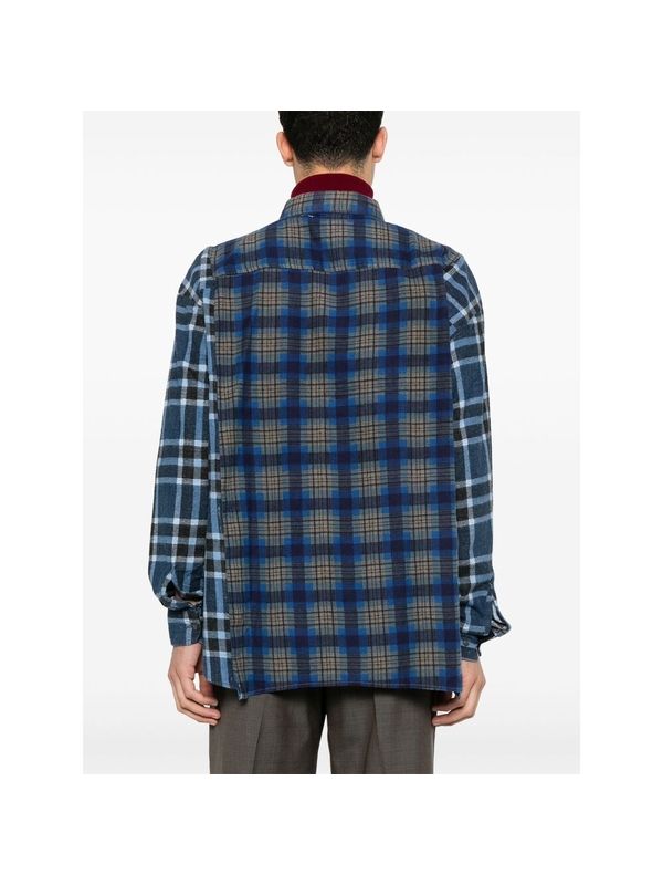 Patchwork Check Pattern Shirt