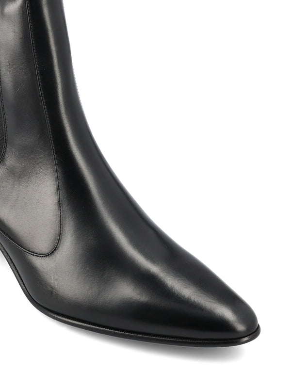 Black Leather Chelsea Boots