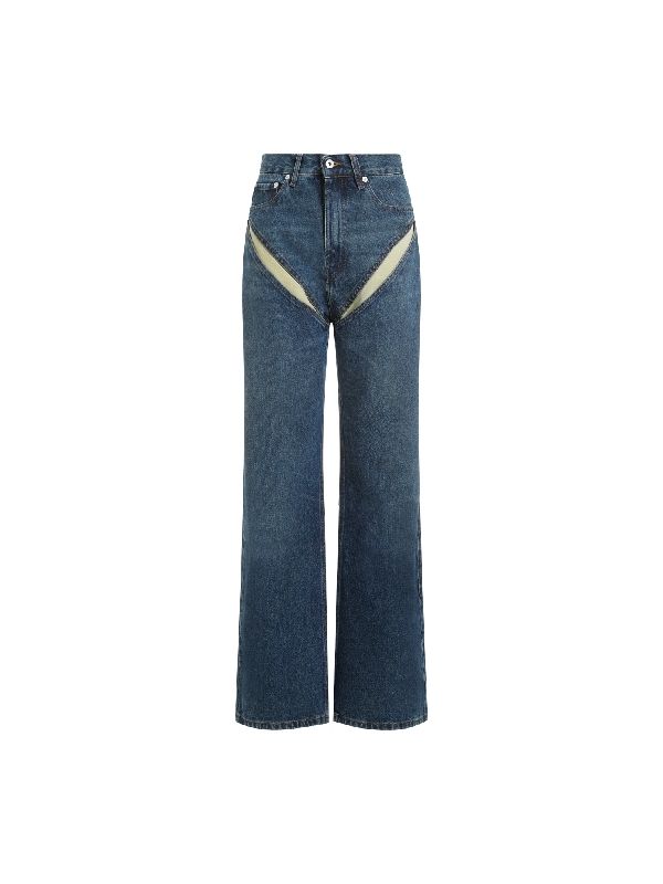 Evergreen Cutout Denim Pants