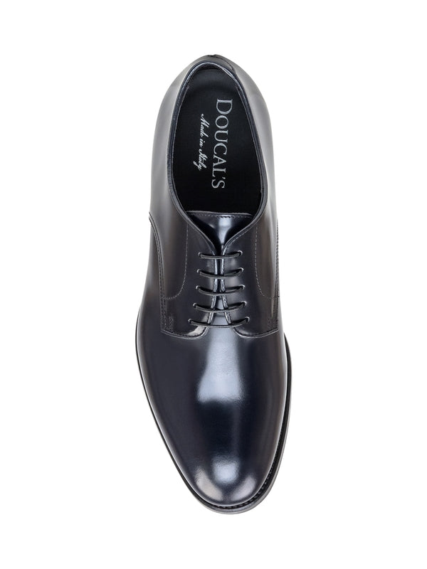 Black Leather Lace-Up Shoes