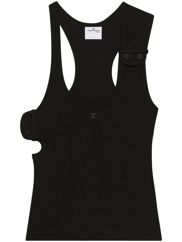 Logo Patch Cut-out Detail Tank Top