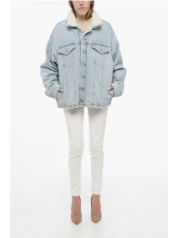 Levis Shearling Detail Denim Jacket