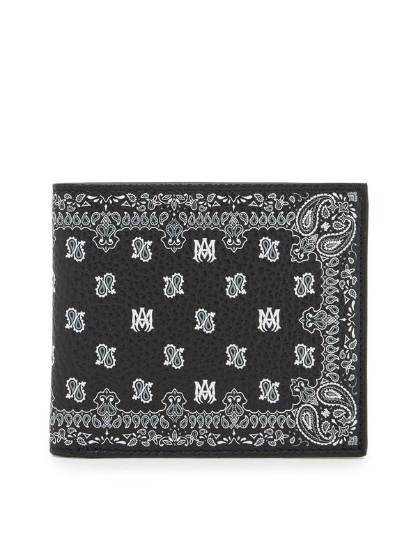 Paisley Printing Leather Wallet