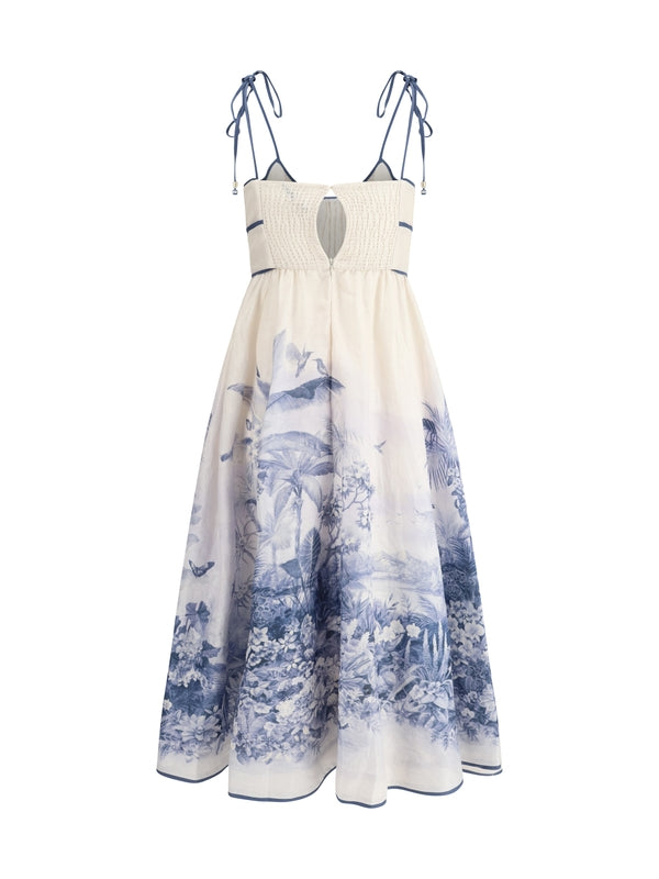 Wylie Flower Print Linen
  Dress