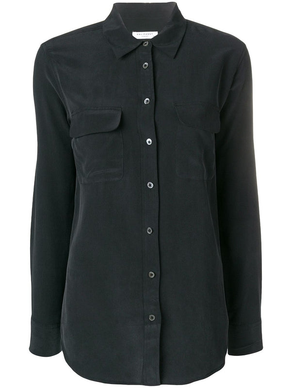 Flap Pocket Silk Shirt