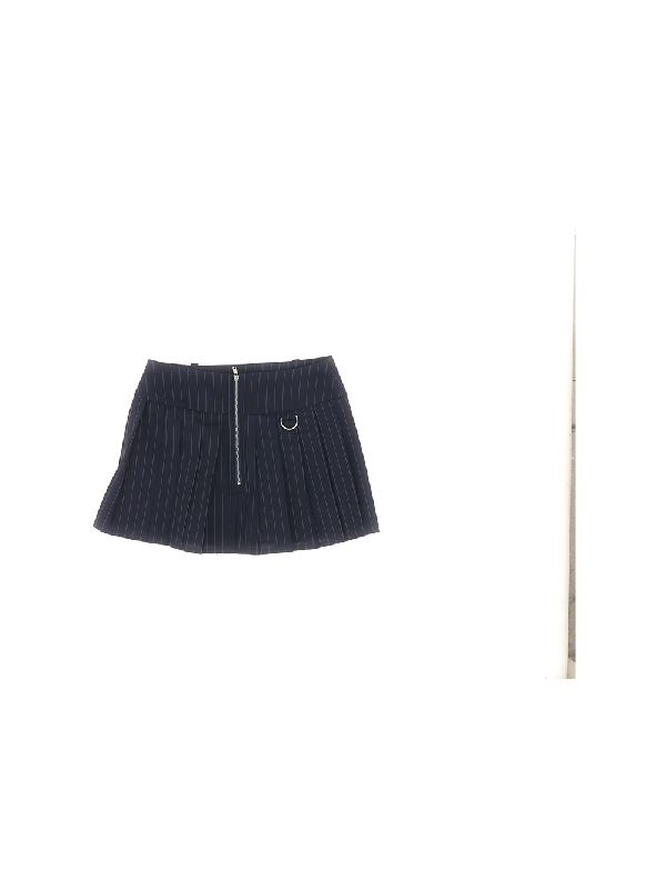 Pinstripe Pleated Mini Skirt