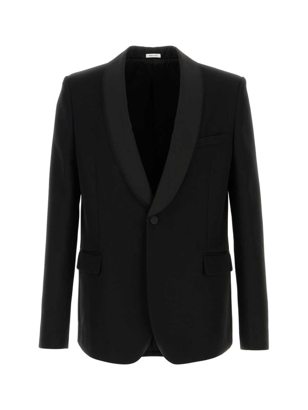 Alexander Mcqueen Black Tailored Jackets