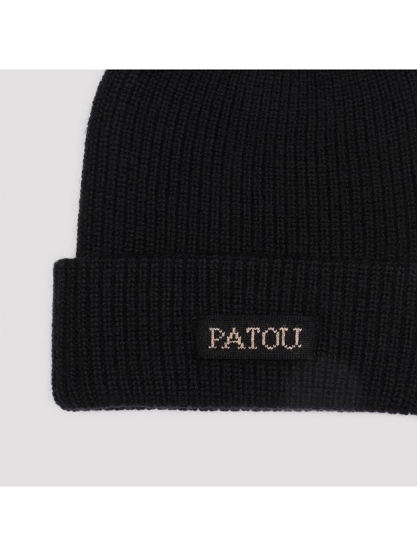 PATOU - Logo Patch Wool Beanie - Jente