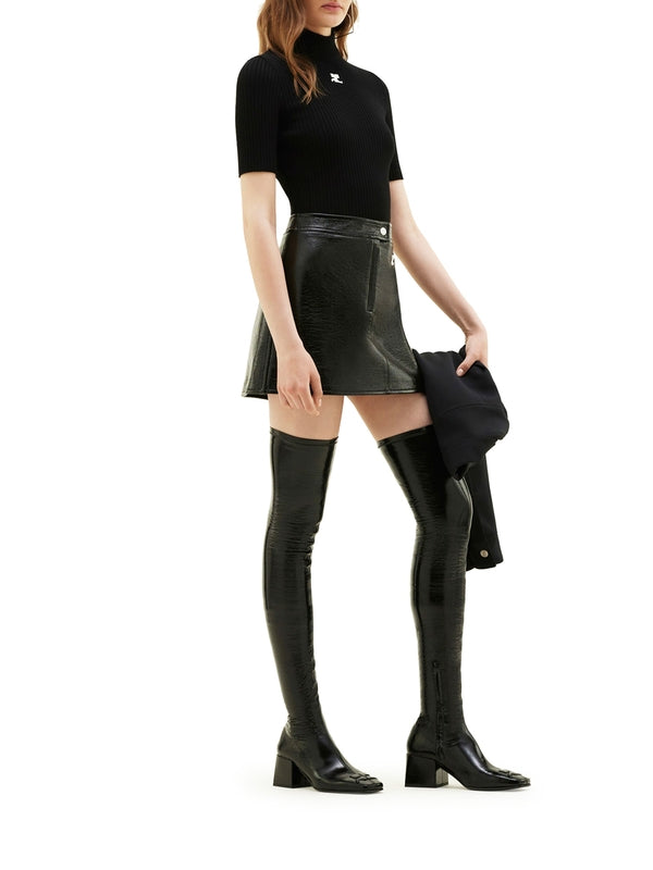 Reedition Logo Ribbed High
  Neck Knit